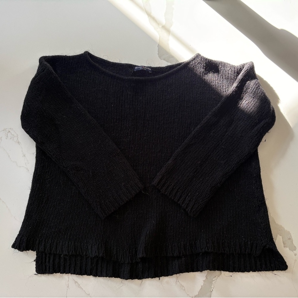 BRANDY MELVILLE | Boatneck Sweater | Black